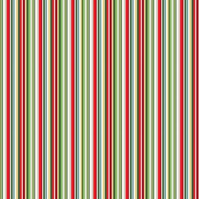 Tissu MAKOWER Christmas Festive Stripes