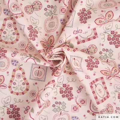 Popeline de coton Katia Fruits Mosaic