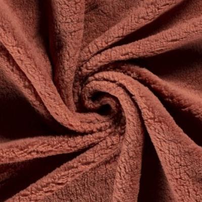Fausse Fourrure Bouclette Vieux Rose