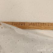 Tissu coton broderie anglaise blanc