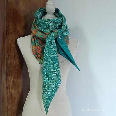 Etole TISSU BATIK VERT