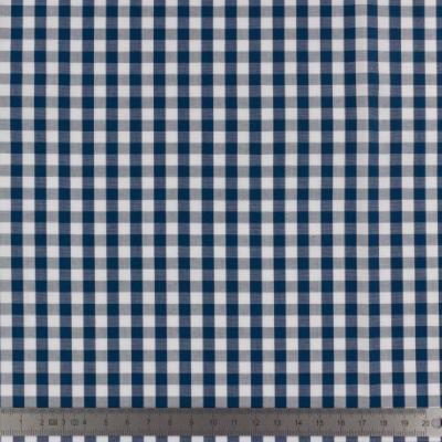 Tissu coton popeline vichy marine