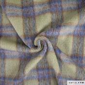 Tissu Plaid Brushed Coat Forest