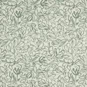 Tissu Lin et Viscose washed flowers fond crème