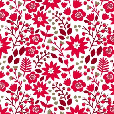 Tissu Dashwood Studio Starlit Harlow Fleurs Rouge
