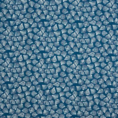 Toile enduite Sandbank coquillages bleu