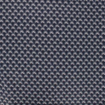 Tissu POPPY Fantaisy Flowers Marine Soleils