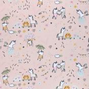 Tissu Popeline Poppy poplin glitter sweet unicorns