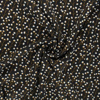 Viscose Fleurs Small Noir