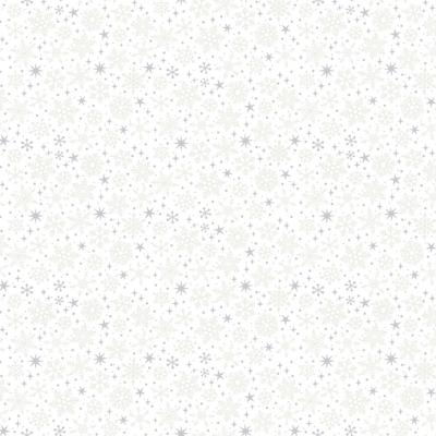 Tissu MAKOWER METALLIC Flocons argentés