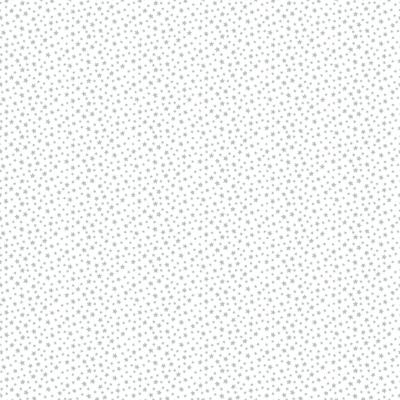 Tissu MAKOWER METALLIC Etoiles Argentées