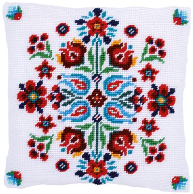Kit Coussin CANEVAS GOBELIN FOLKLORE BLANC