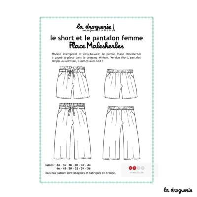Patron Short et pantalon Place Malesherbe