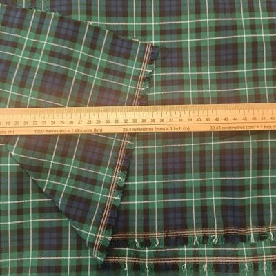 Tissu Tartan Marine et Vert Lee