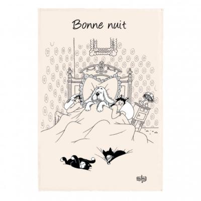Torchon Chat DUBOUT Bonne Nuit