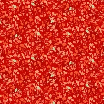 Tissu MAKOWER HIKARI 2522 R petites fleurs rouge