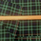 Tissu Tartan Marine et Vert Lee
