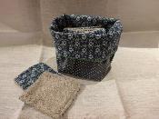 Pochon et Lingettes BAmbou Fleurettes