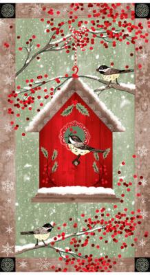 Chickadee Christmas Nichoir Panneau