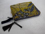  Pochette tissu Jacquard Feuillage