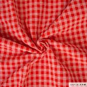 Tissu Vichy Gingham Little Red & Pink