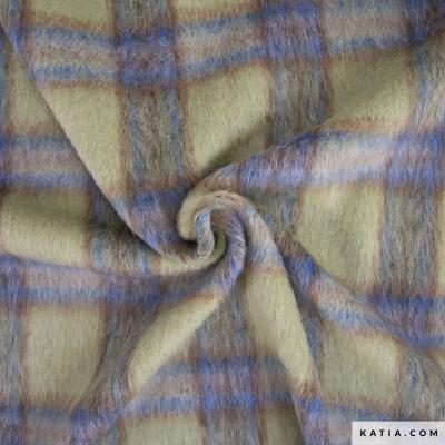 Tissu Plaid Brushed Coat Forest