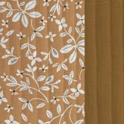 Tissu coton matelass marjan fleurs caramel