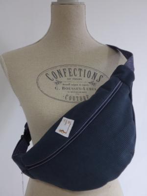 Sac Banane Velours MARINE