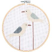 Kit  broder Mouettes au Point de croix