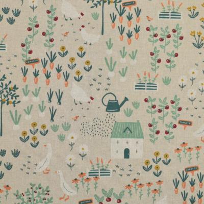 Tissu Half panama Jardin