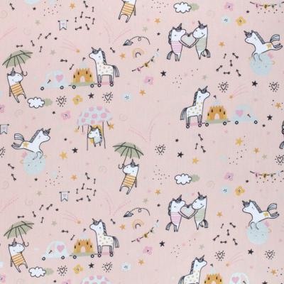 Tissu Popeline Poppy poplin glitter sweet unicorns