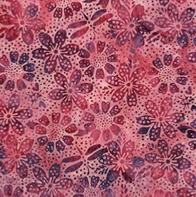 Tissu MAKOWER BATIK Fleurs Roses