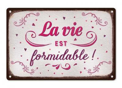 Plaque émaillée "LA VIE"