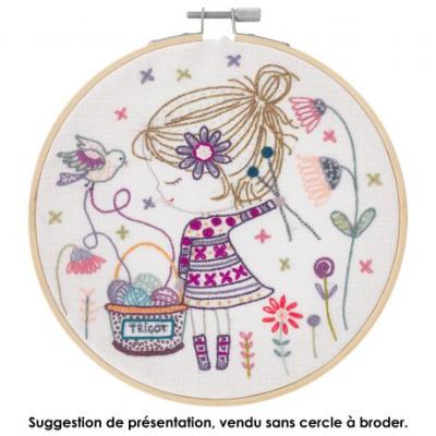 Kit à broder UN CHAT DANS L'AIGUILLE"Salomé Tricote"