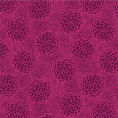 Tissu Windham TEA CUP Grosses Fleurs Rose