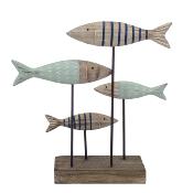 Décoration Bois 4 Poissons