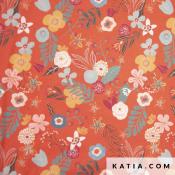 Popeline Flowers rights 100% Coton katia