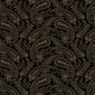 Tissu ANDOVER BELLE ROSE Cachemire Noir