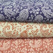 tissu double gaze poppy coton oekotex pesley flowers