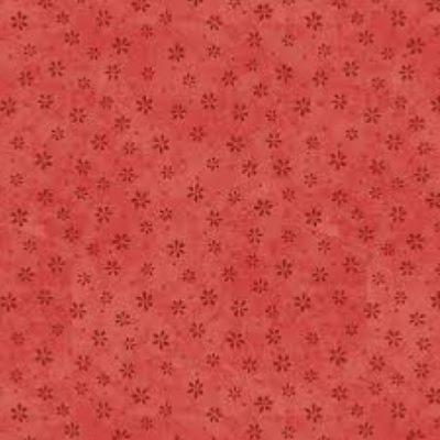 Stof Birds of a feather Fleurettes fond brique