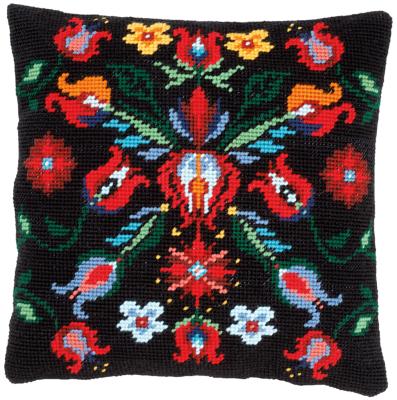 Kit Coussin CANEVAS GOBELIN FOLK NOIR