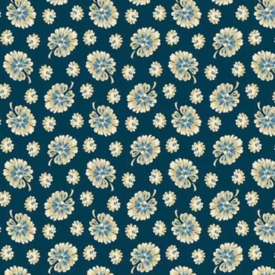 Andover COCOA BLUE C#B FLEURS
