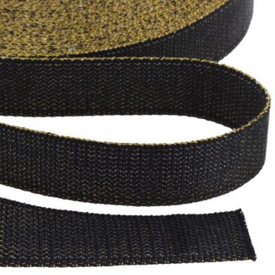 Sangle pour sac Noir et Lurex