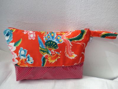 Trousse de Toilette  "Velours Shangaï Rouge"