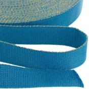 Sangle pour sac Bleu azur et lurex