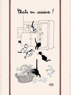 Torchon Chat DUBOUT Chats en cuisine