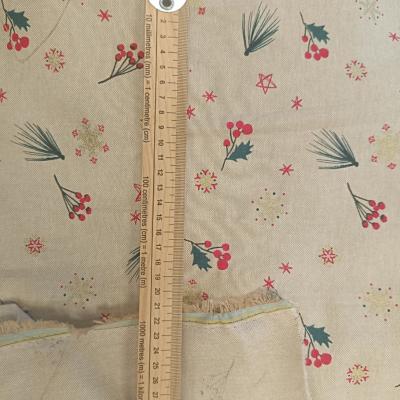 Tissu NOËL CANVAS EFFET LIN EYDIS 