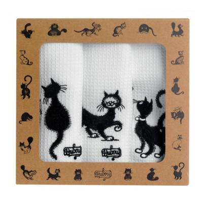 Torchon Chat DUBOUT par 3 nid d'abeille