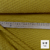 Tissu Coton Jacquard Vagues Moutarde