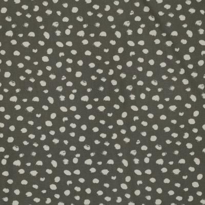 Viscose Radiance Dots crème fond vert amande